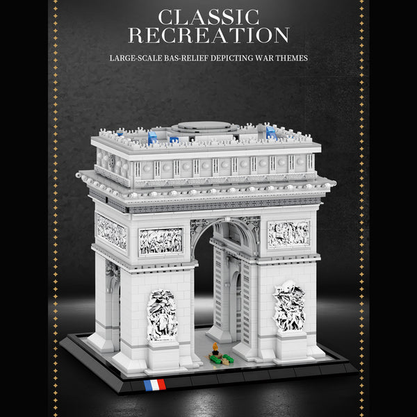 Reobrix 66024 Architecture Paris Triumphbogen für Lego Architecture, Riesiges Modell Klemmbausteine Bauset Kompatibel mit Lego Architecture