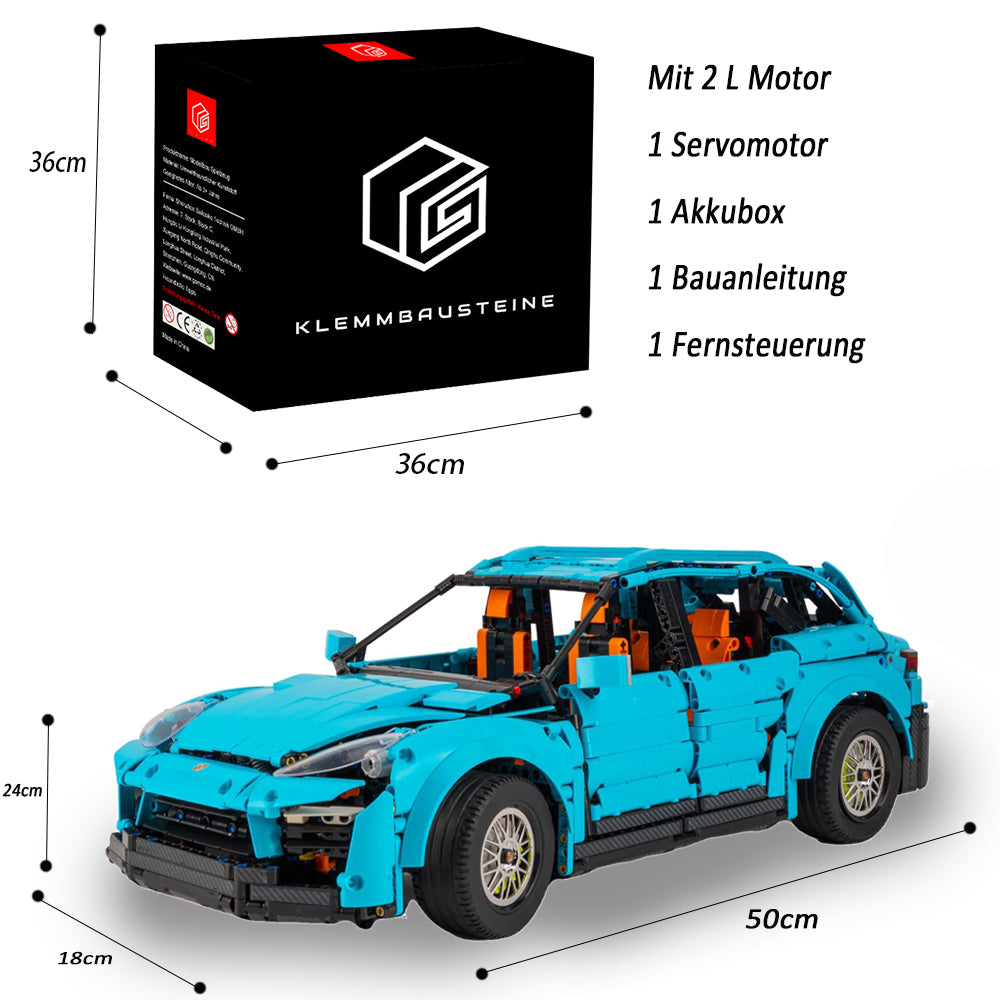 Technik Auto für Porsche Cayenne 2024, 3000+ Teile Technic Auto Ferngesteuert, Technik Super SUV 1:8 Modell Bausatz Kompatibel mit Lego Technik Auto