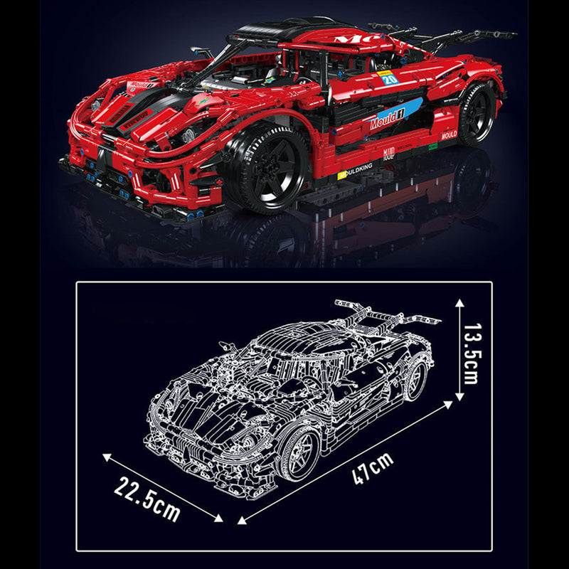 Technik Auto für Koenigsegg, 3063 Teile Technik Auto Ferngesteuert Auto Motorisierte Sportwagen Modellbau Custom Bausteine Kompatibel mit Lego Technik Auto