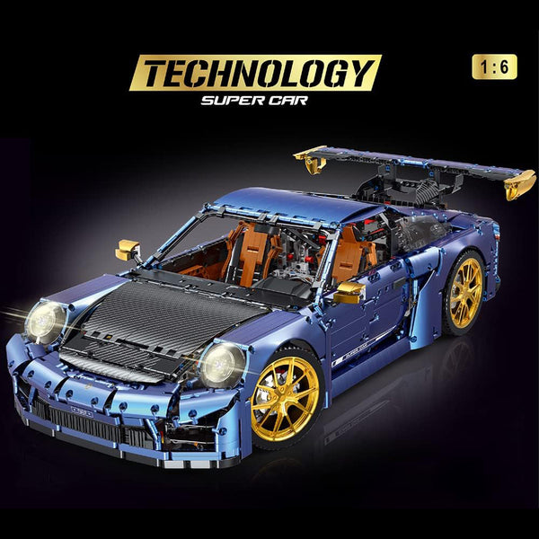 Technik Auto Porsche 911 Limitierte Auflage, 5500+ Teile Technic Auto Ferngesteuert, Technik Supersportwagen 1:6 Modell Bausatz Kompatibel mit Lego Technik Auto