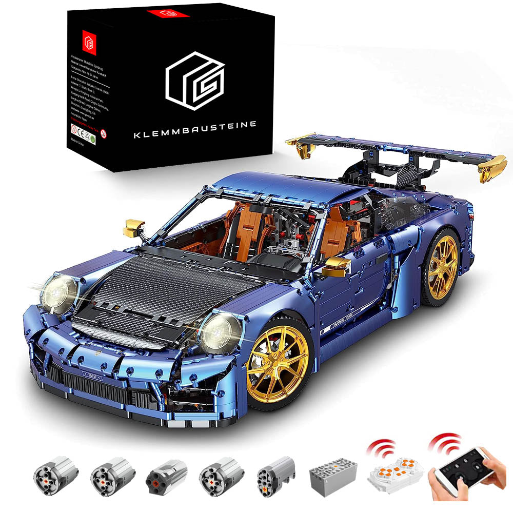 Technik Auto Porsche 911 Limitierte Auflage, 5500+ Teile Technic Auto Ferngesteuert, Technik Supersportwagen 1:6 Modell Bausatz Kompatibel mit Lego Technik Auto