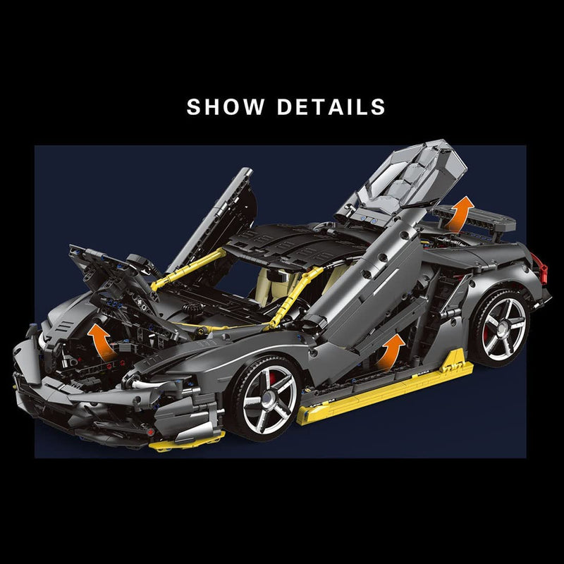 Technic Lamborghini Centenario, 3874 Klemmbausteine 1:8 Sportwagen Modell Technik Bausteine Kompatibel mit Lego Technik