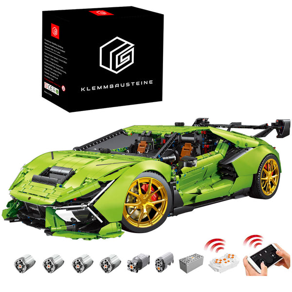 Technik Auto 1:6 für Lamborghini Supercar, TGL-T5046, Technik Auto Ferngesteuert, Technik Sportwagen Kit Bausatz Kompatibel mit Technik Supercar