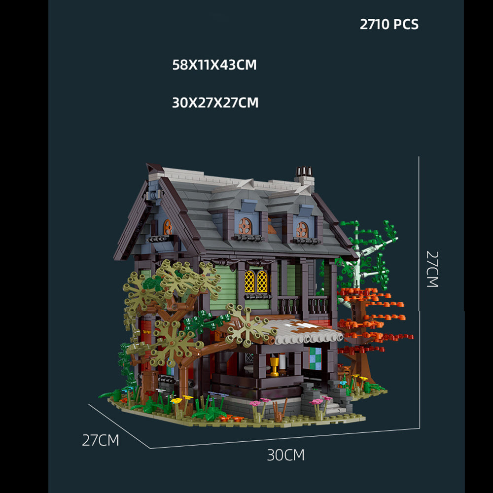 Modular Haus Mittelalterlich Hotel für Lego Modular Haus, 2710 Teile Modular Building Haus Modellbau Set Kompatibel mit Lego Häuser
