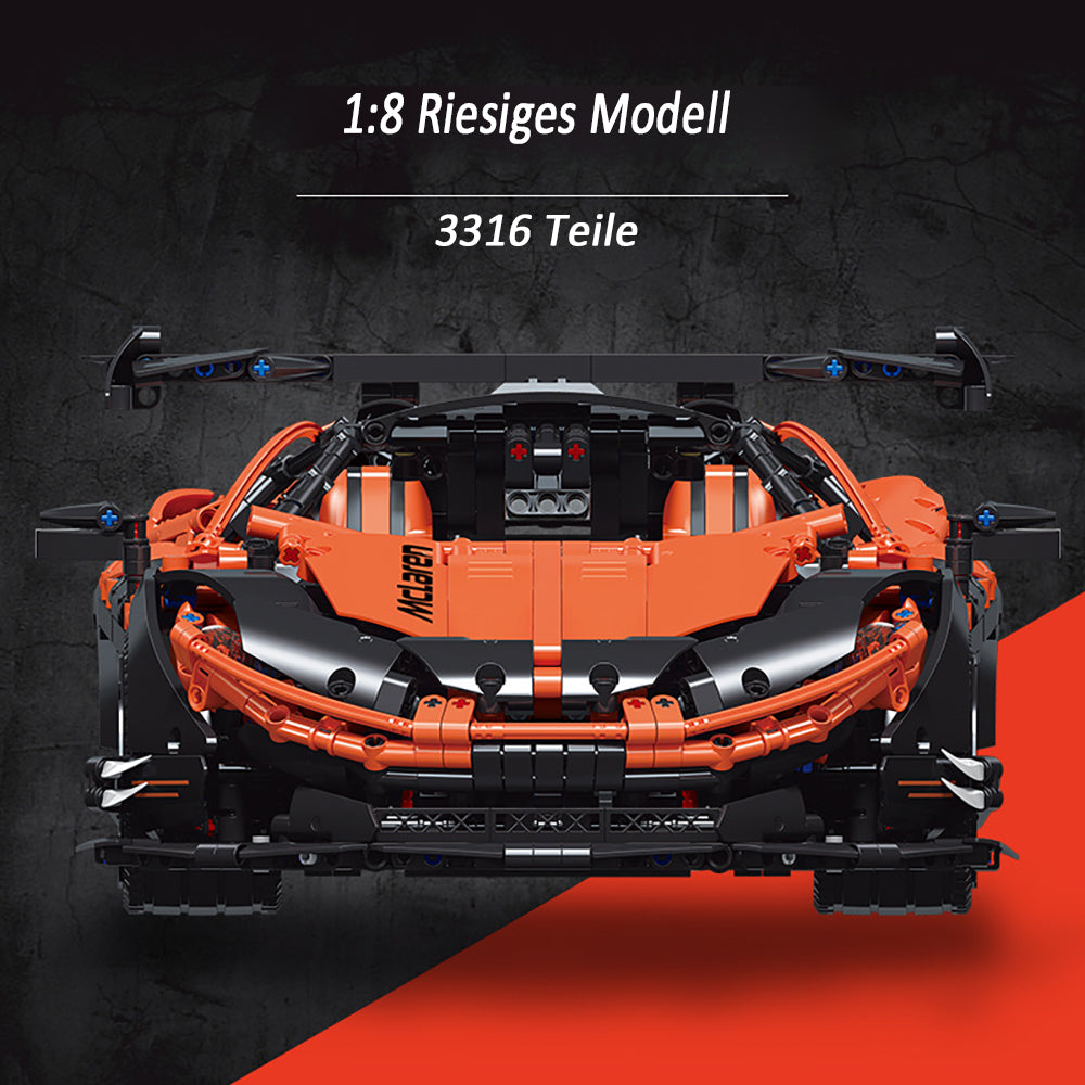 Technik Auto für Mclaren P1 Competition Supercar, Technik Sportwagen Modell Klemmbausteine Bauset Kompatibel mit Lego Technik Auto