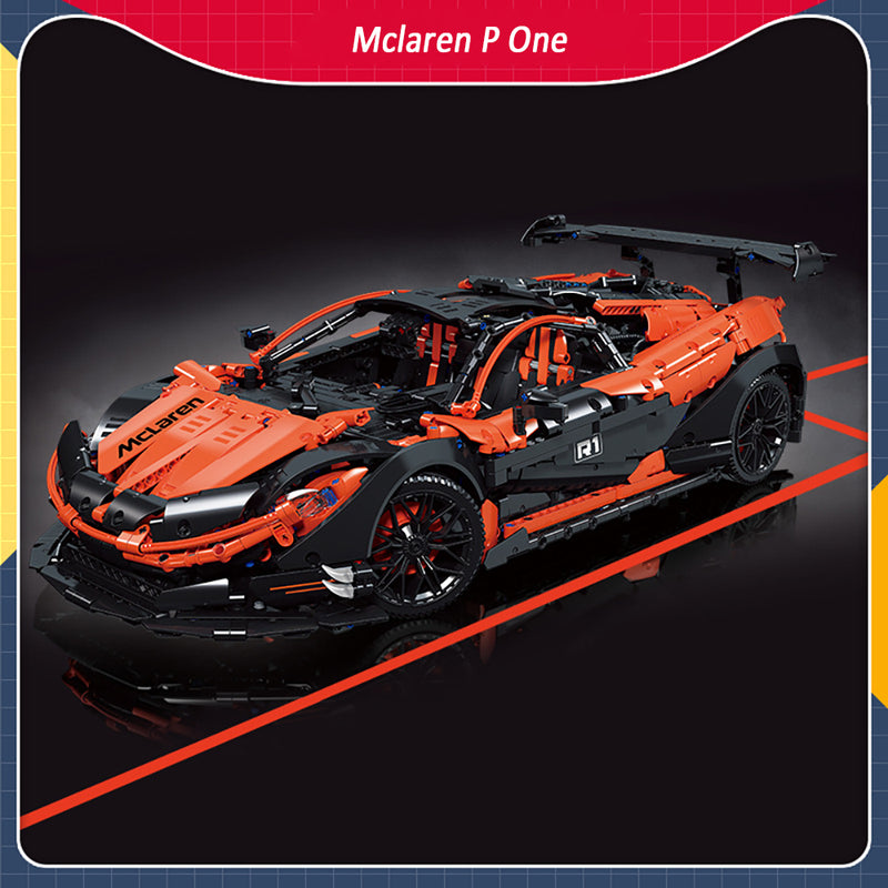 Technik Auto für Mclaren P1 Competition Supercar, Technik Sportwagen Modell Klemmbausteine Bauset Kompatibel mit Lego Technik Auto