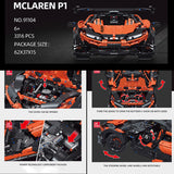 Technik Auto für Mclaren P1 Competition Supercar, Technik Sportwagen Modell Klemmbausteine Bauset Kompatibel mit Lego Technik Auto