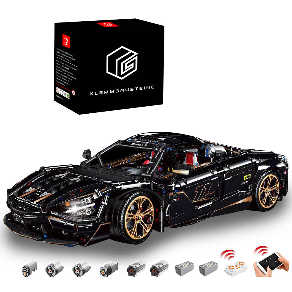 Technik Auto für McLaren 720S Modell, 3650+ Teile Technik Auto Technik Sportwagen, 1:8 Groß MOC Technik Auto Modell Bauset Kompatibel mit Technik Auto, G-10625