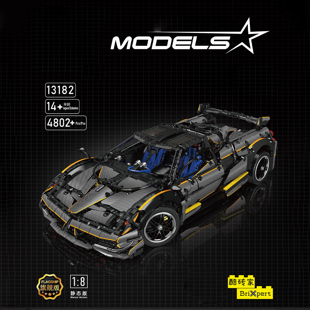 Technik Auto für Pagani Huayra Supercar, 4800+ Teile Technik Auto Klassischer Supercar, Technik Auto Bausatz Kompatibel mit Lego Technik Supercar