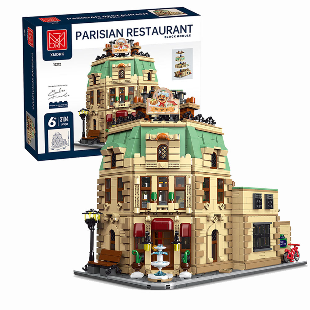 Architecture 10212, Paris Restaurant Modell, 3104 Teile Paris Restaurant Groß MOC Paris Restaurant Modellbau Kompatibel mit Lego Architecture Modell