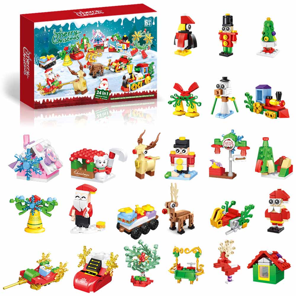 Adventskalender 2024 für lego Adventskalender, 24 Tage Bausatz, 24 Modell Set, Adventskalender Deko, Adventskalender Kinder, Weihnachten Countdown Kalender für Kinder