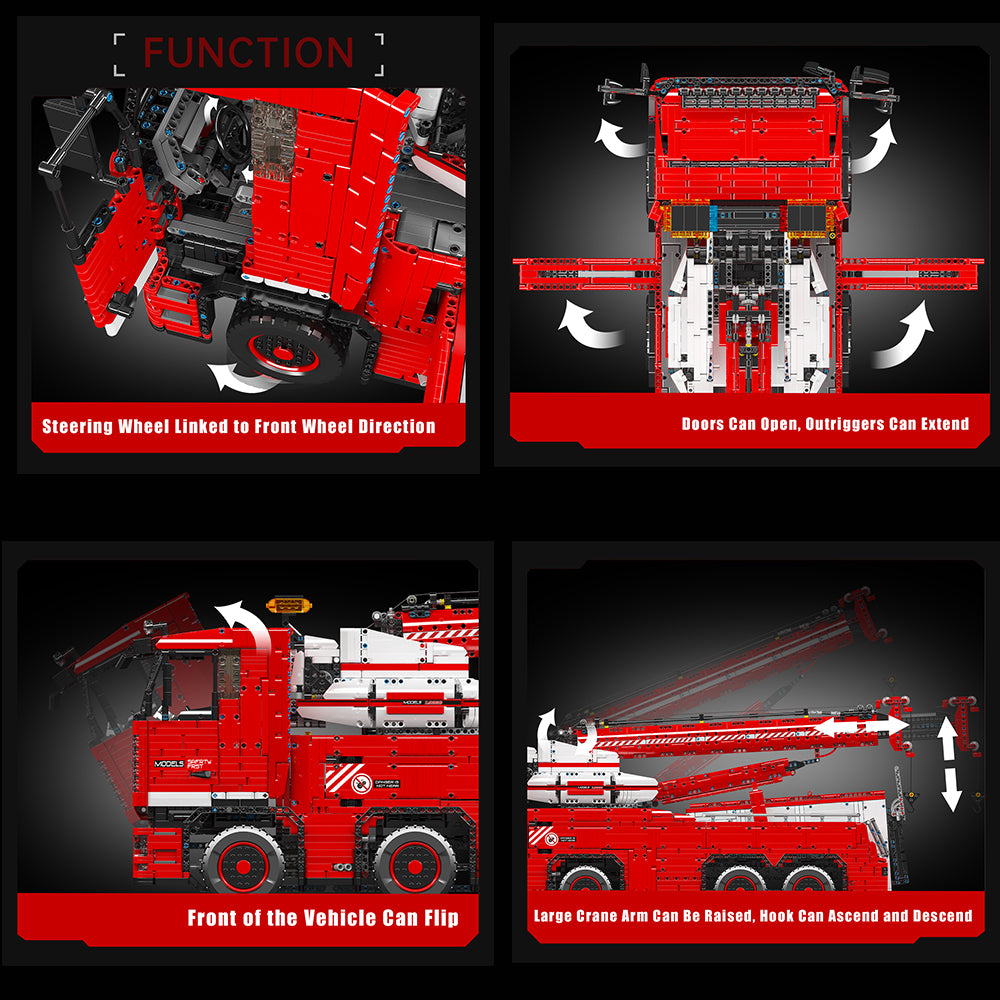 Technik Kranwagen Riesiges Kran Mit 19 M0T0R, 10960+ Teile Technik Kran Ferngesteuert, Technic Kran LKW Modell Bauset Kompatibel mit Lego Technik LKW