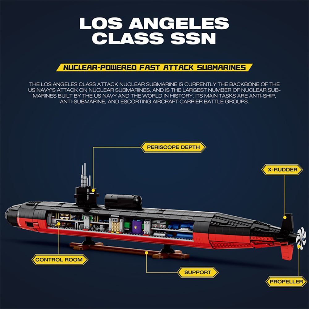 Technik U-Boot groß 87,5cm, 2980+ Teile Militar U-Boot Groß MOC U-Boot Kompatibel mit Technik U-Boot Modell