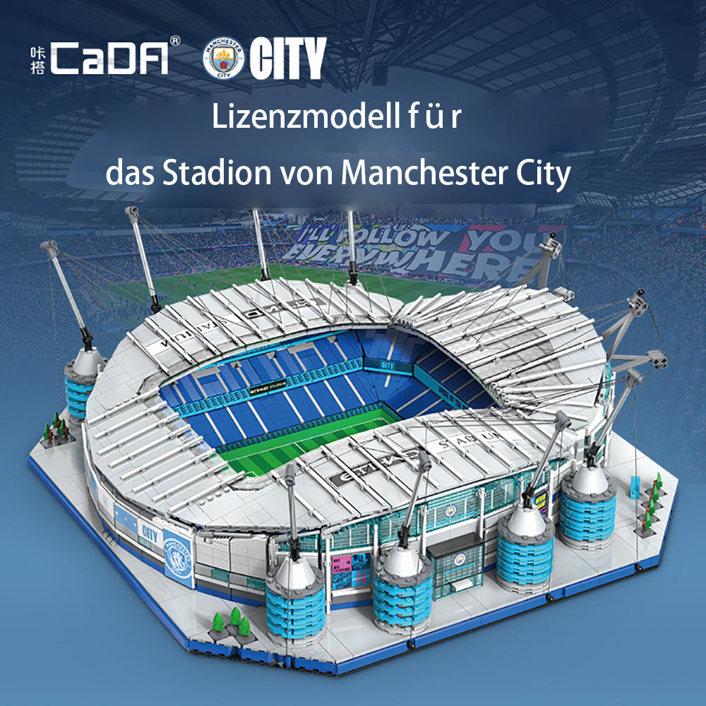 CADA C66022W City of Manchester Stadium Model,  4473 Teile Etihad Stadium Modelbau, Manchester City Stadion-Lizenz