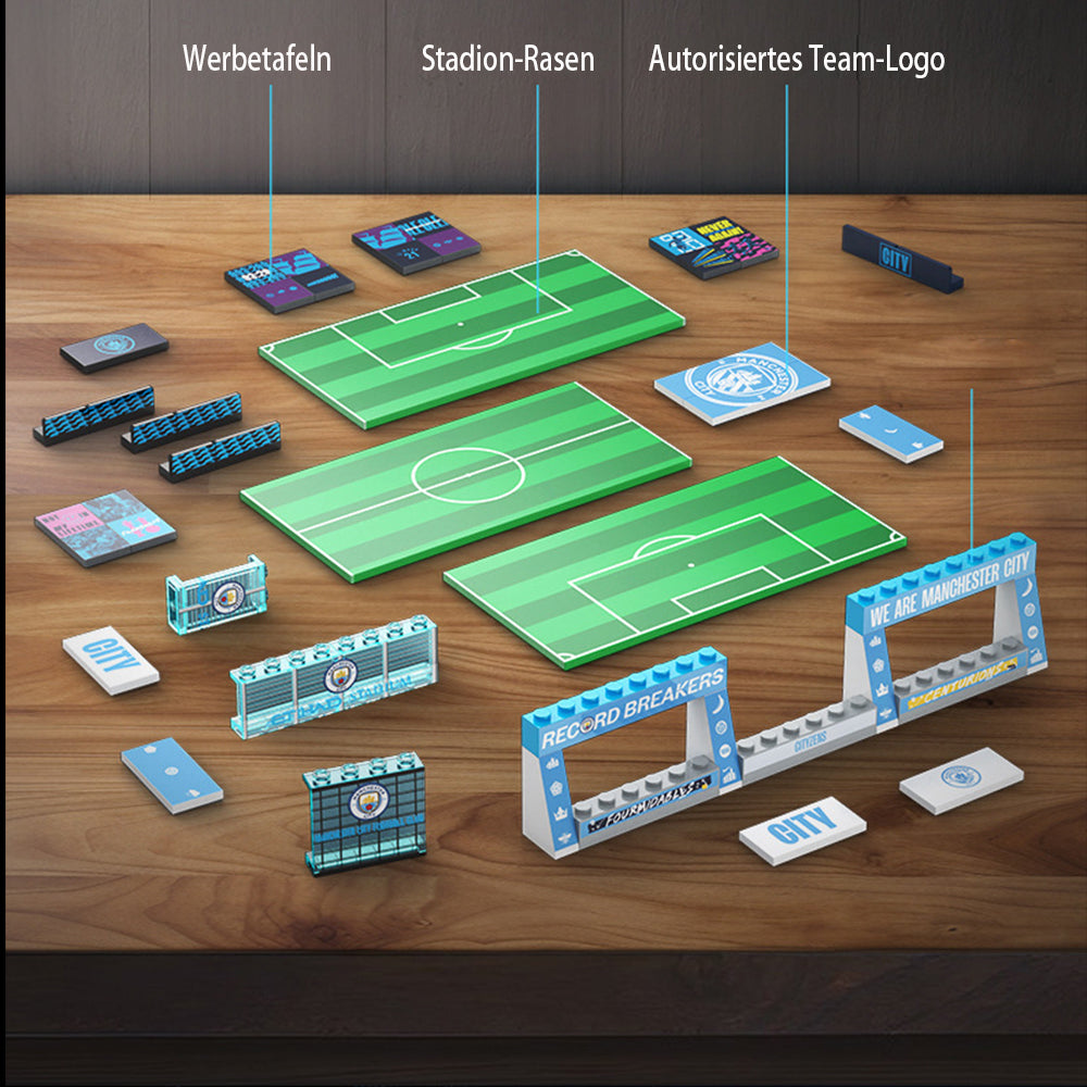 CADA C66022W City of Manchester Stadium Model,  4473 Teile Etihad Stadium Modelbau, Manchester City Stadion-Lizenz