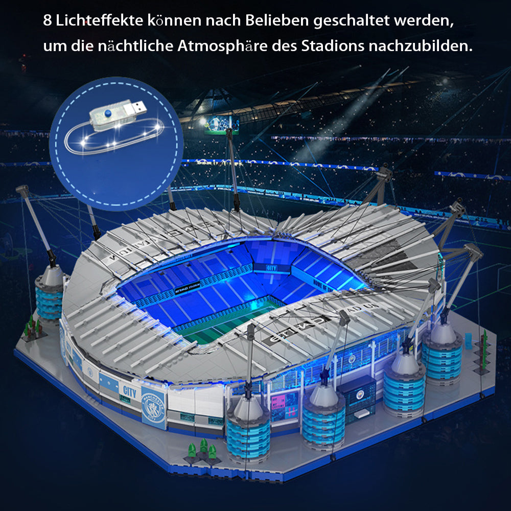 CADA C66022W City of Manchester Stadium Model,  4473 Teile Etihad Stadium Modelbau, Manchester City Stadion-Lizenz