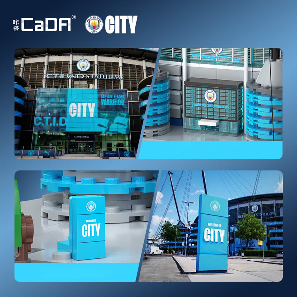 CADA C66022W City of Manchester Stadium Model,  4473 Teile Etihad Stadium Modelbau, Manchester City Stadion-Lizenz