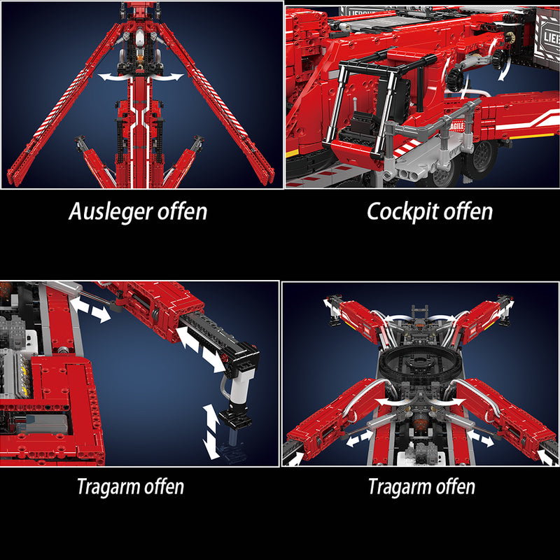 Technik Kran Ferngesteuert, 8500+ Teile Technik Kran Pneumatik LKW mit Kran, Technik Kran LKW Bausatz Kompatibel mit Lego Technik