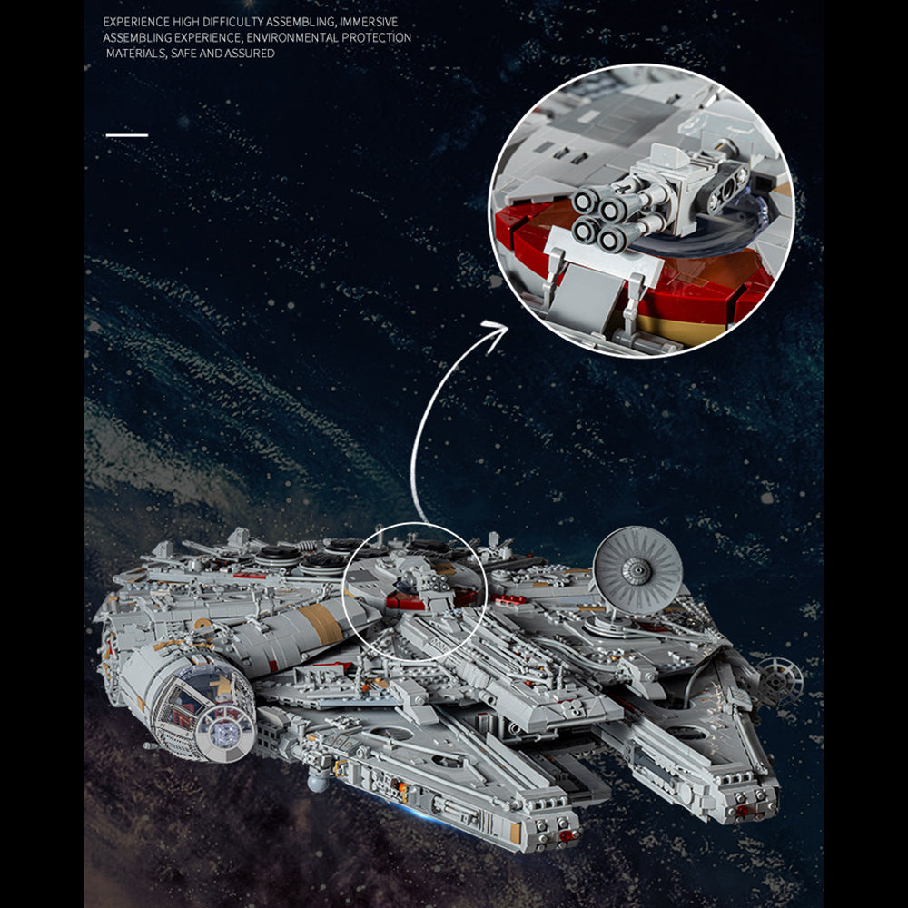 Raumschiff für Lego Star Wars Millennium Falcon Mark II, 12000+ Teile Raumschiff Modell Klemmbausteine Bauset Kompatibel mit Lego Star Wars