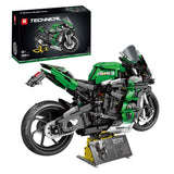 Technik Motorrad für Kawasaki H2 SX SE Modell, 2088 Teile Technic Motorrad Supermotorrad Modellbausatz Kompatibel mit Lego Technik Motorrad