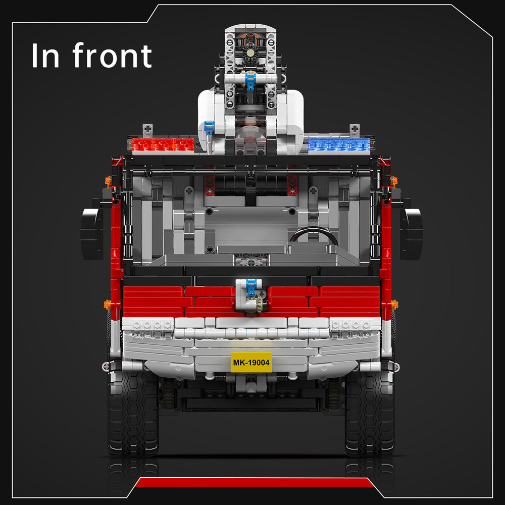 106cm Technik Flughafen Rettungsfahrzeug 19004S, Technik Feuerwehr LKW Technik LKW mit Kran Modell, 6650+ Teile Custom Bausteine Kompatibel mit Technik LKW