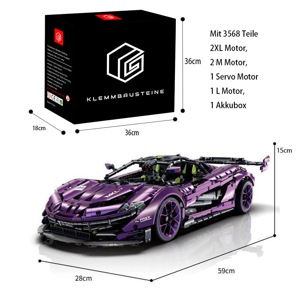 Technik Auto für Mclaren p 1, 3568 Teile Technik Auto Ferngesteuert Auto Motorisierte Sportwagen Modellbau Custom Bausteine Kompatibel mit Lego Technik Auto