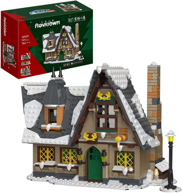 Weihnachten Haus für Lego Weihnachten 2022, 766 Teile Weihnachtshaus Modular Building Haus Modellbau Set Kompatibel mit Lego Häuser