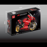 Technik Motorrad Ducati Panigale V4 R, 1809 Teile Technik Motorrad, Technic Motorrad Modellbau Klemmbausteine Kompatibel mit Lego Technik