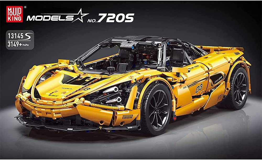 Technik Mclaren 720S Sportwagen, 3149 Teile Technic Ferngesteuert Auto mit 4 Motor Custome Bausteine Bauset Kompatibel mit Lego Technik