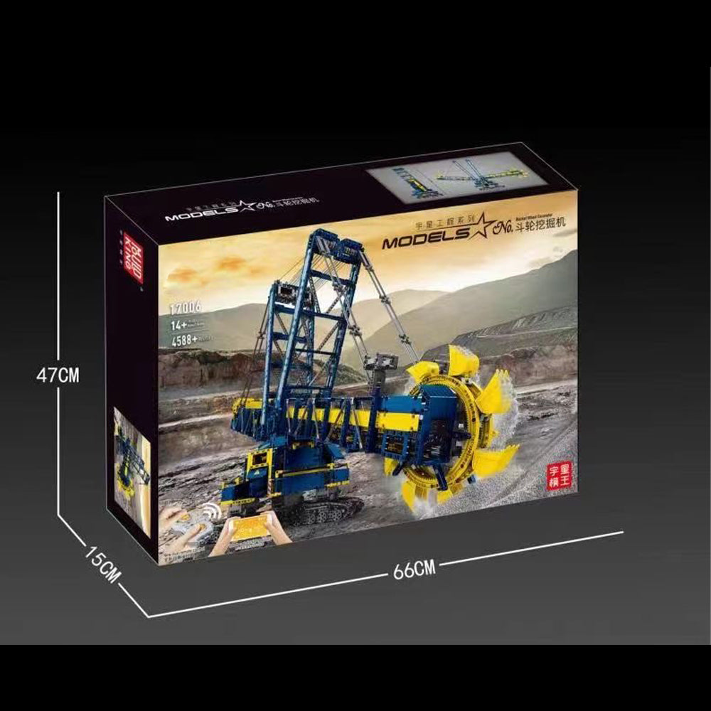 Technik Schaufelradbagger Modell, 4588 Teile Technik Ferngesteuert Raupen Bagger mit Motoren Bauset Kompatibel mit Lego Technik