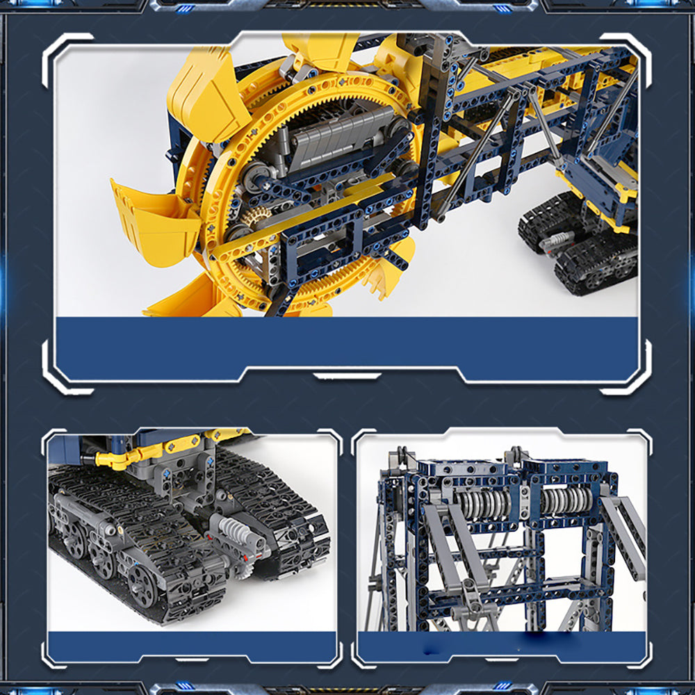 Technik Schaufelradbagger Modell, 4588 Teile Technik Ferngesteuert Raupen Bagger mit Motoren Bauset Kompatibel mit Lego Technik