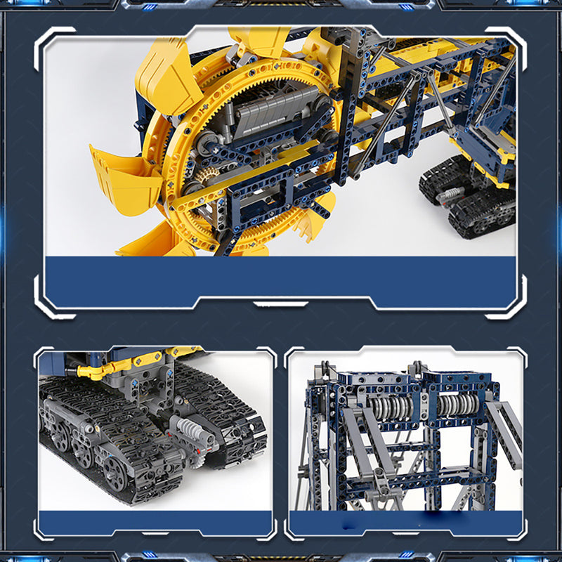 Technik Schaufelradbagger Modell, 4588 Teile Technik Ferngesteuert Raupen Bagger mit Motoren Bauset Kompatibel mit Lego Technik