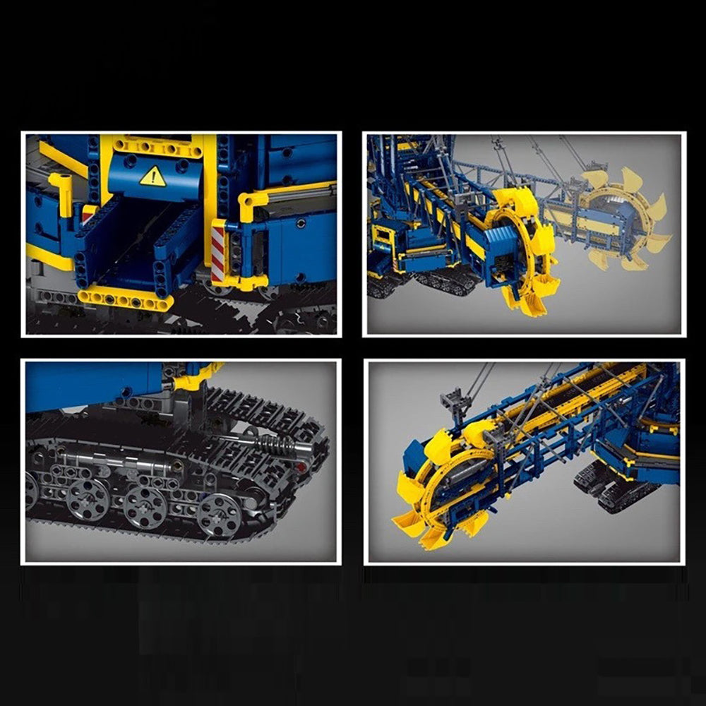 Technik Schaufelradbagger Modell, 4588 Teile Technik Ferngesteuert Raupen Bagger mit Motoren Bauset Kompatibel mit Lego Technik