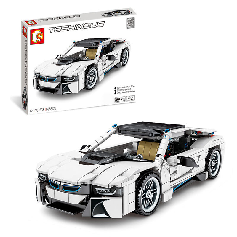 Technik Auto für BMW i8, 625 Teile Technik Supercar Technik Sportwagen Modell Bausatz Kompatibel mit Lego Technik Auto