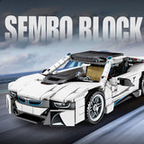 Technik Auto für BMW i8, 625 Teile Technik Supercar Technik Sportwagen Modell Bausatz Kompatibel mit Lego Technik Auto