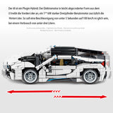 Technik Auto für BMW i8, 625 Teile Technik Supercar Technik Sportwagen Modell Bausatz Kompatibel mit Lego Technik Auto