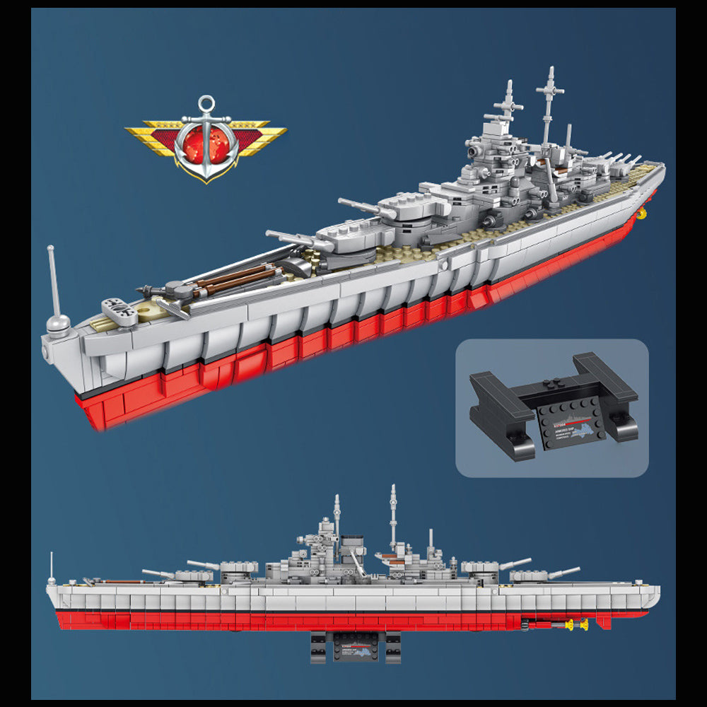 Technik Bismarck Schlachtschiff Technik Flugzeugträger Modell, 1602 Teile Technik Bismarck Schlachtschiff Custom Bausteine Kompatibel mit Lego Technik