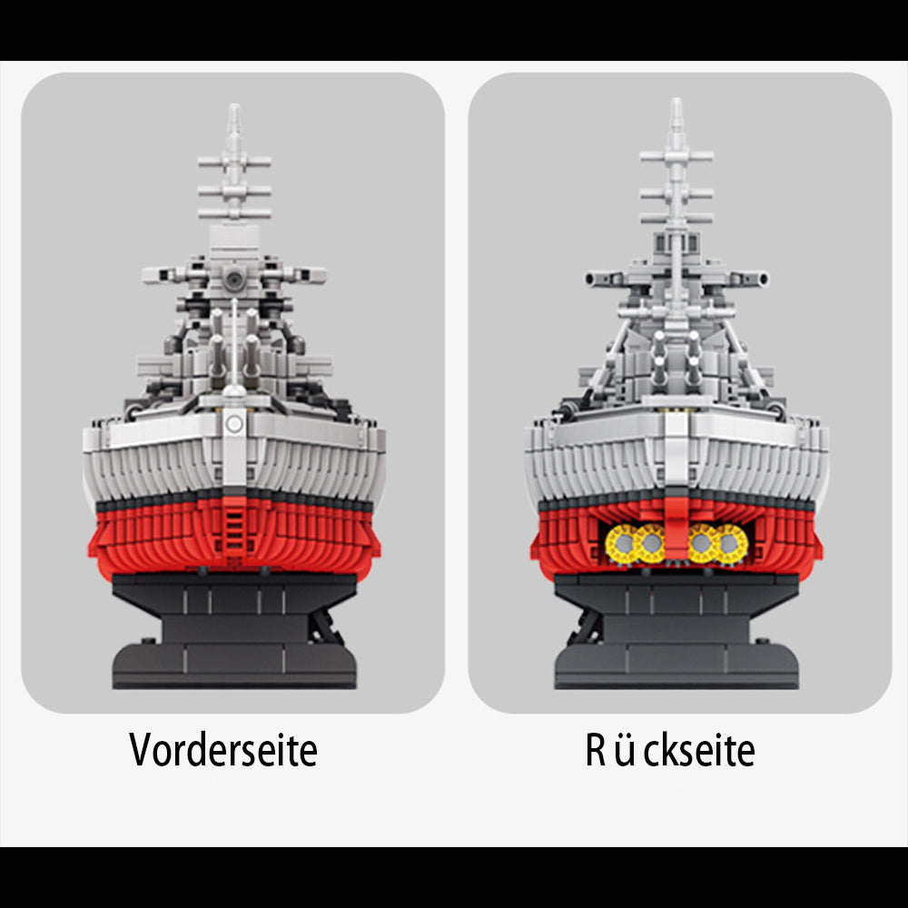 Technik Schlachtschiff Technik Schiff Modell, 1602 Teile Technik Bismarck Schlachtschiff Custom Bausteine Kompatibel mit Lego Technik