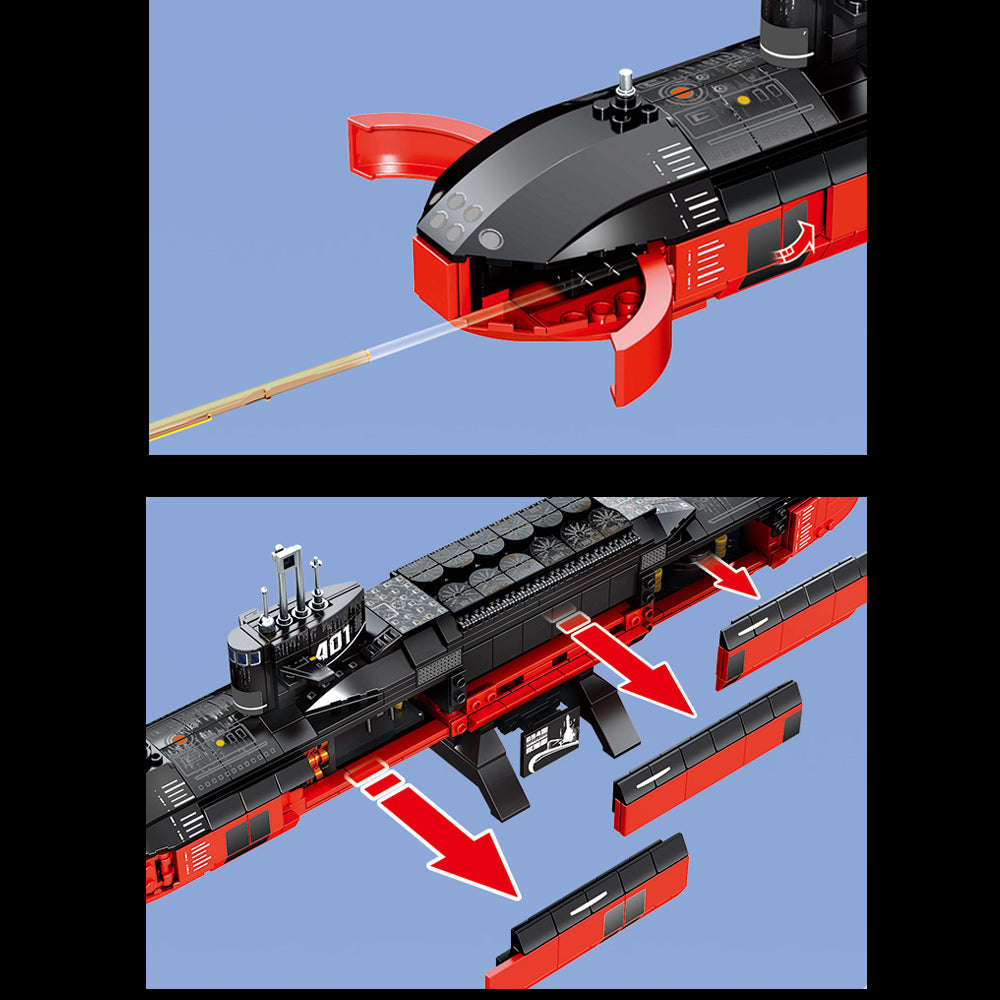 Technik Unterseeboot Modell, Technik 105735 Technik U-Boot Modelbau Kompatibel mit Lego Technik - 996 Teile