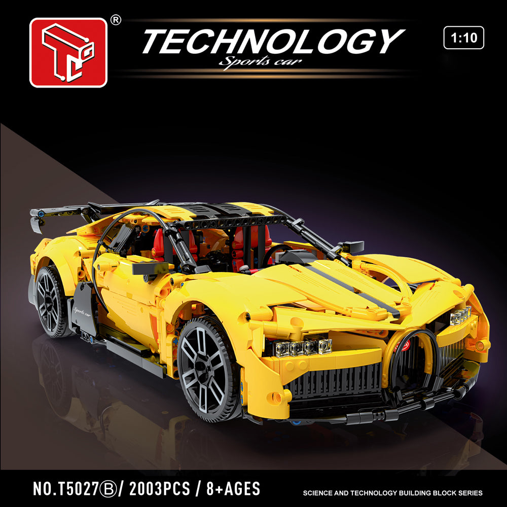 Technik Auto für Bugatti, Technik Ferngesteuert Auto Technik Rennwagen mit Motoren Bauset Kompatibel mit Lego Technik (2003 Teile)