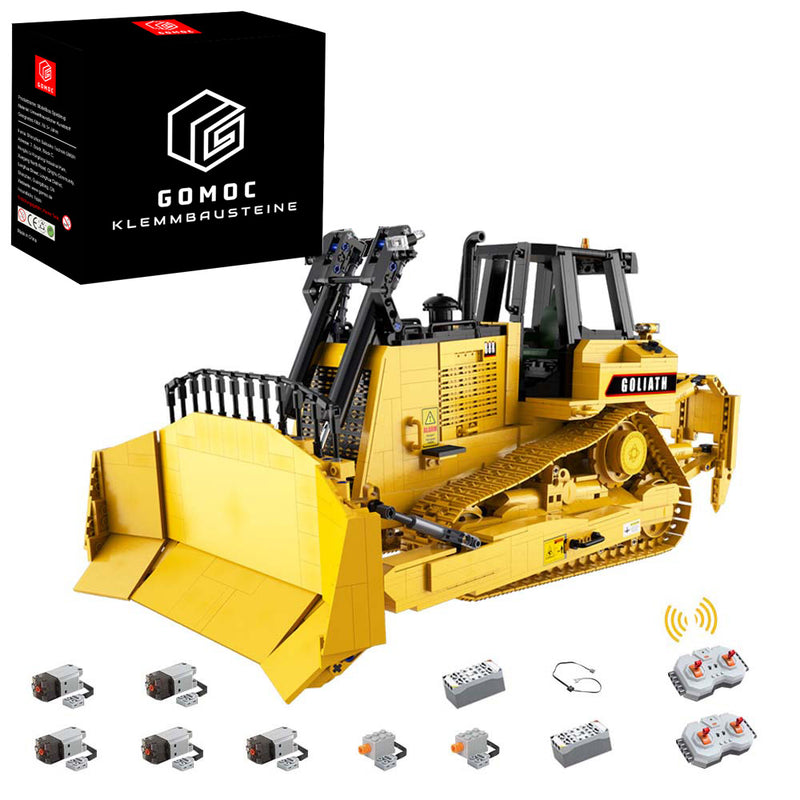 CADA Master C61056w Technik Bulldozer Mit 7 Motoren, 2826 Teile Technic Raupen-Bulldozer groß Bausatz Kompatibel mit Lego Technik