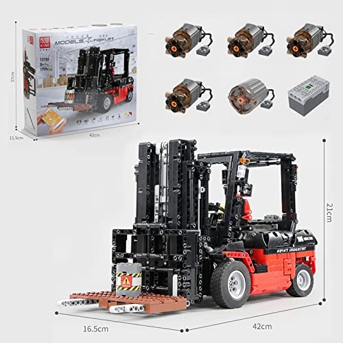 Technik Gabelstapler 13106, Technik Stapler Ferngesteuert, 1719 Teile Technic Gabelstapler Motorisierte Modell, Custom Bausteine Kompatibel mit Lego Technik