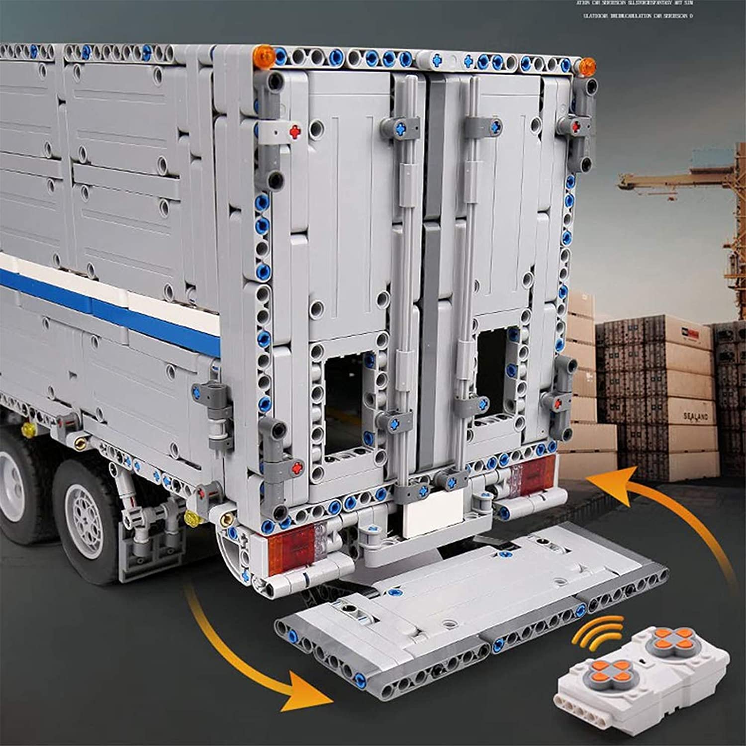 Technik LKW Technik Container, 4166 Teile, MK13139 LKW Modell, Doppelte Fernbedienung mit 8 Motoren, Kompatibel mit Lego Technic