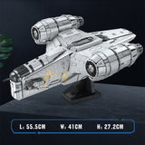 Star Wars Razor Crest Raumschiff, 5018 Teile Weltraumzerstörer Modellbausteine, Groß Sci-Fi Super Star Raumschiff MOC Klemmbausteine Bauset Kompatibel mit Lego