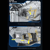 Star Wars Razor Crest Raumschiff, 5018 Teile Weltraumzerstörer Modellbausteine, Groß Sci-Fi Super Star Raumschiff MOC Klemmbausteine Bauset Kompatibel mit Lego