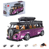 Technik T2 Campingbus Modell, 3299 Teile Technik Bus Ferngesteuert Set mit Motor Technic Bus Modellbau Set Kompatibel mit Lego Technik