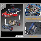 Technik Auto für Ford Bronco DR, 2920 Teile Technik Off Road Mit Motor Technic Auto Ferngesteuert 4x4 Offroader Klemmbausteine kompatibel mit Lego Technik Auto…