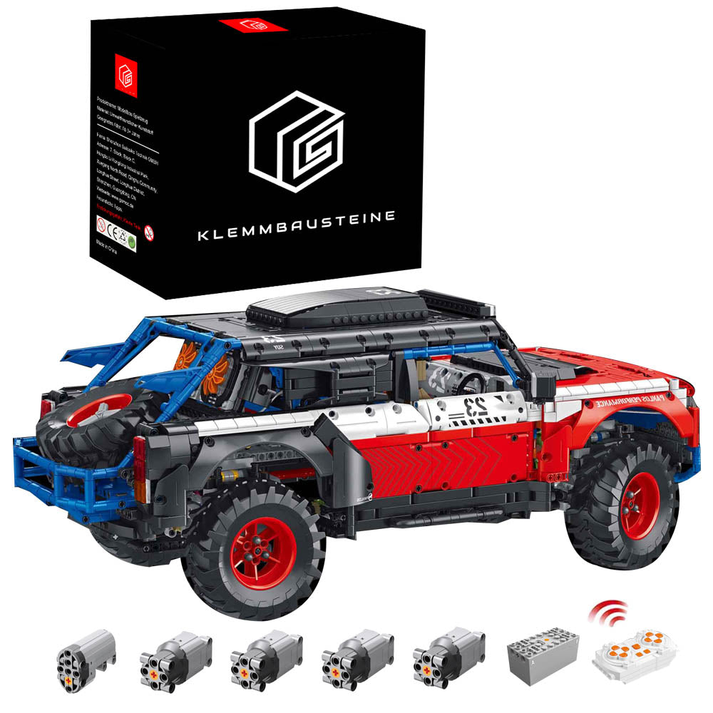 Technik Auto für Ford Bronco DR, 2920 Teile Technik Off Road Mit Motor Technic Auto Ferngesteuert 4x4 Offroader Klemmbausteine kompatibel mit Lego Technik Auto…