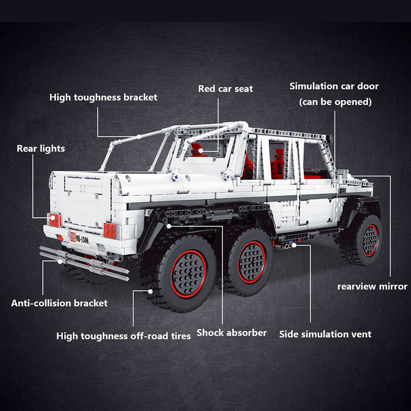 Technik Ferngesteuert Auto, 3688 Teile Technic Geländewagen 6X6 Modell