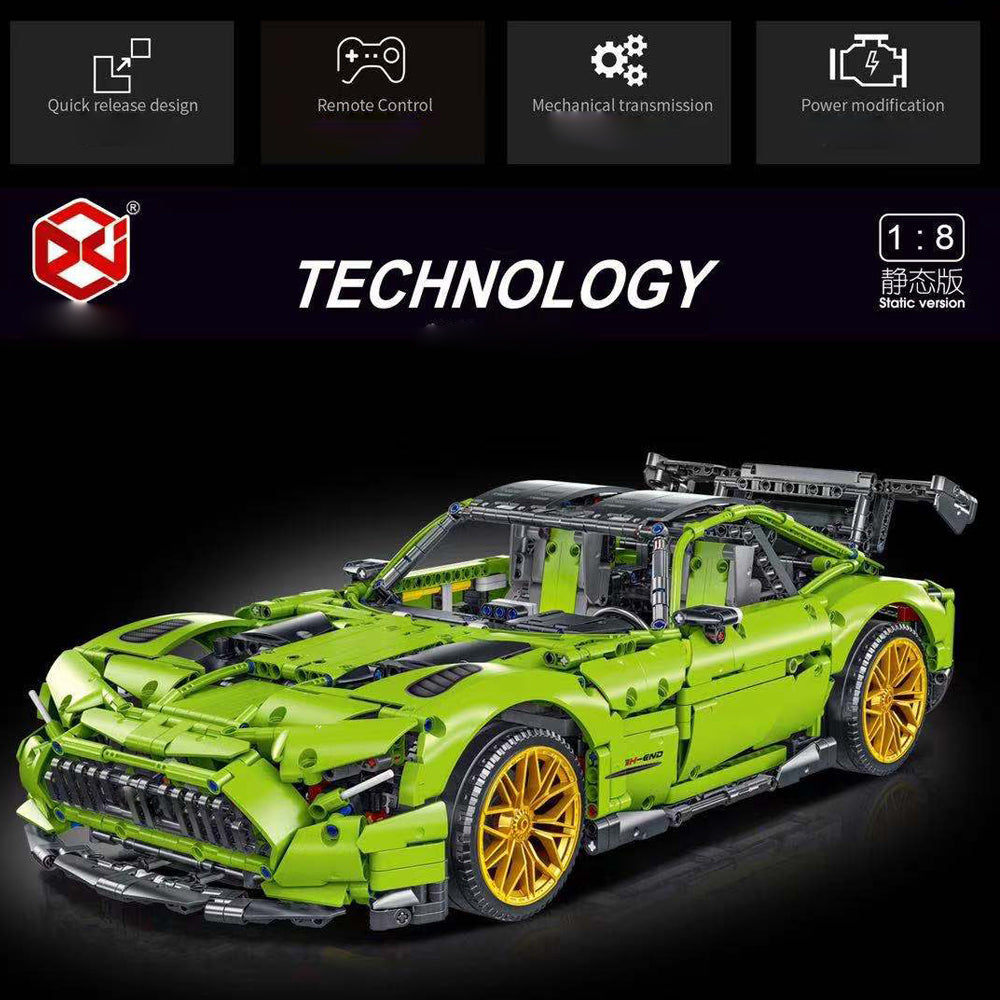 Technik Benz AMG GTR, 2898 Teile Technik Sportwagen Motorisierte Modell, Technik Ferngesteuert Auto Custom Bausteine Kompatibel mit Lego Technik